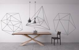 Geometric - Outlines Mid Century Modern Wall Decals Stickers Gift Office Skugemi - thumbnail 1