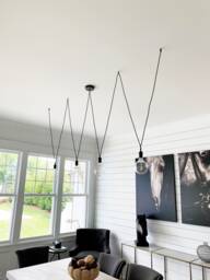 Zig Zag Pendant Dining Chandelier. Custom Hanging Pendants Modern Lighting - Unique Chandelier Led Globes String Lights