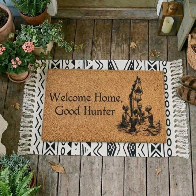 Welcome Home Good Hunter Doormat - Bloodborne Gaming Decor, Gamer Gift - image 1