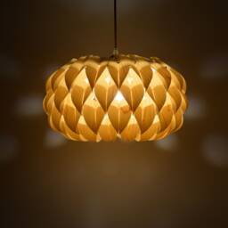 Handmade Bloom Pendant Light-Wood Light-Pendant Light-Ceiling Light-Chandelier Lighting-Rustic Light Fixture-Wood Veneer - thumbnail 3