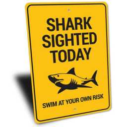 Shark Sighting, Only Lovers, Sharks Decor Gifts, Metal Sign, Wall Decor, Custom Ocean Sign - Quality Aluminum - thumbnail 3
