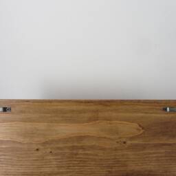 Rustic Waxed Wood Key Holder With Shelf/Entryway Rack Kitchen Organizer - thumbnail 4