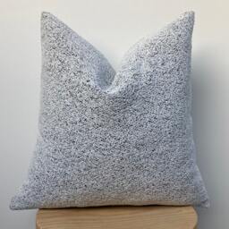 Handmade Boucle Pillow Cover, Black & White Textured Pillowcase - thumbnail 3