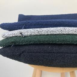 Handmade Boucle Pillow Cover, Black & White Textured Pillowcase - thumbnail 4