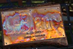 Custom Copper Sign, Personalized Family Name Wall Hanging, 7Th Anniversary Gift - thumbnail 1