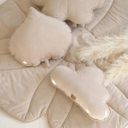 "Velvet Leaf Pillow ""Cream" - thumbnail 3