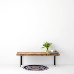 Reclaimed Wood Bench Made From Old Wooden Planks - thumbnail 1