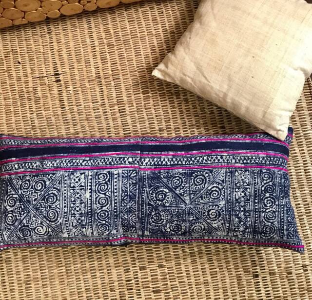 Hmong Hemp Batik Cushion Cover - image 1