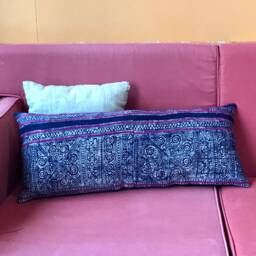 Hmong Hemp Batik Cushion Cover - thumbnail 3