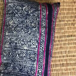 Hmong Hemp Batik Cushion Cover - thumbnail 2