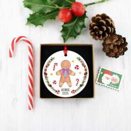 Gingerbread Figure Ornament - Personalised Christmas Tree Decoration - thumbnail 2