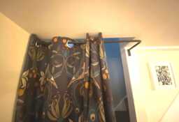 Door Curtain Rail Heavy Duty Wrought Iron - Forged Steel + Free Fitting Kit