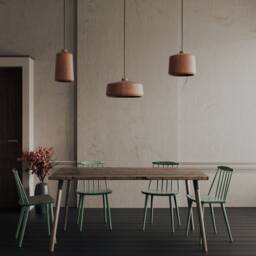 Sustainable Dining Table On Danish Oak Legs, Authentic Reclaimed Timber, Customisable, Vintage Collection - thumbnail 2