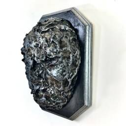 Handmade Paper Clay Face Mask Wall Hanging Brut Street Art - thumbnail 2