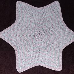 Baby, Toddler Blanket/Playmat in Mottled Pink & Silver Brown. 55 - thumbnail 3