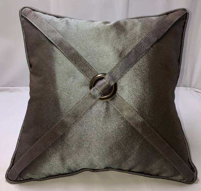 Platinum Silver With Bronze Grommet Custom Pillow - image 1