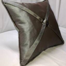 Platinum Silver With Bronze Grommet Custom Pillow - thumbnail 3