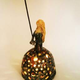 Lady Night, Ceramic Lantern, Handmade Figurine, Decor, Handformed Ceramic, Embeceramics - thumbnail 4