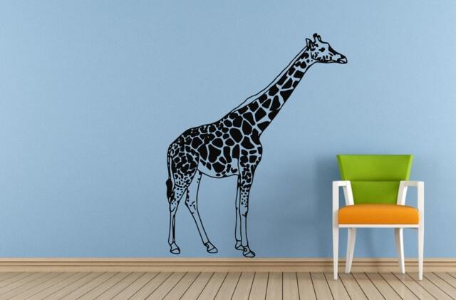 Long Neck Animal Giraffe Safari Savannah Africa Jungle Wall Decal Vinyl Sticker Mural Room Decor L1539 - image 1
