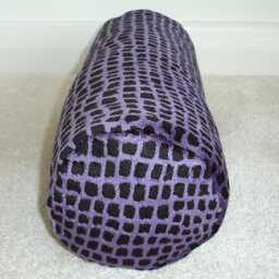 "Purple Bolster Pillow Cover Black Cylinder Cushion Sham Case 6"" 8"" 9"" 10"" 12"" 16"" 18"" 20"" 24" - thumbnail 3