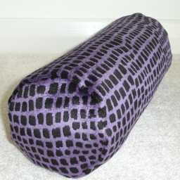 "Purple Bolster Pillow Cover Black Cylinder Cushion Sham Case 6"" 8"" 9"" 10"" 12"" 16"" 18"" 20"" 24"