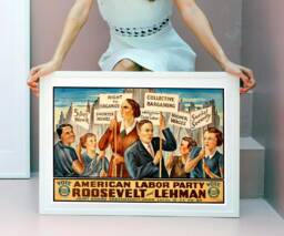 American Labor Party - Roosevelt/Lehman Election Poster Reprint - thumbnail 1