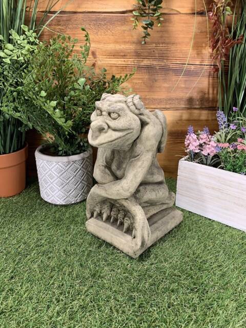 stone Garden Gothic Gargoyle Gremlin Devil Dragon Detailed Ornament - image 1