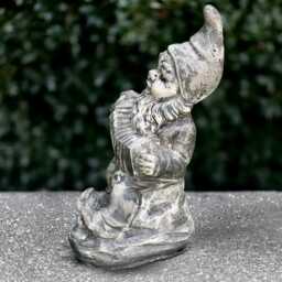 Funny Gnome With Accordion Concrete Musician Statue Cement Yard Decoration Outdoor Figurine Stone Folk Music Ornament Lover Gift - thumbnail 3