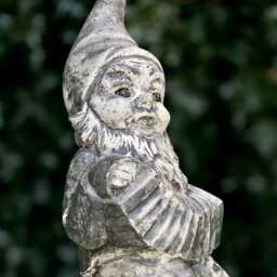 Funny Gnome With Accordion Concrete Musician Statue Cement Yard Decoration Outdoor Figurine Stone Folk Music Ornament Lover Gift - thumbnail 2