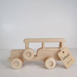 Handcrafted Wooden Jeepney Push Toy Filipino Cultural Decor - thumbnail 4