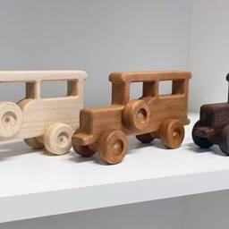 Handcrafted Wooden Jeepney Push Toy Filipino Cultural Decor - thumbnail 3