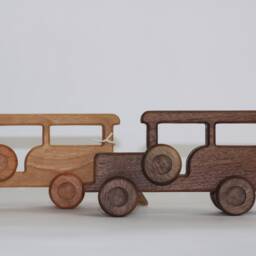 Handcrafted Wooden Jeepney Push Toy Filipino Cultural Decor - thumbnail 2