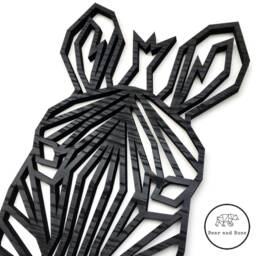 Geometric Zebra Head - Wooden Wall Art Home Nursery Animal Safari Africa Wildlife - thumbnail 2