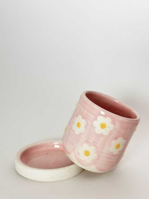 Mini Pink Daisy Planter - image 1