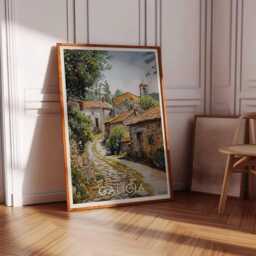 Galicia Coastal Village Art Print Spain Landscape Poster - thumbnail 3