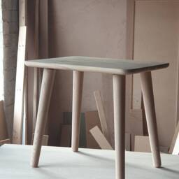 Mid Century Modern Wood Side Table - Small Oak Scandi Square Coffee Beside Furniture - thumbnail 2