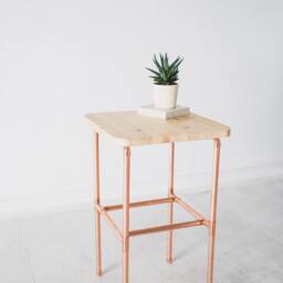 Copper & Pine Bedside Table - Nightstand - thumbnail 2
