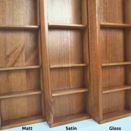Wooden Display Trinkets Shelf 28 Compartments Shadow Box Small Items Cabinet Miniatures Crystals Wall Rack Shallow Grids Tray Hand-stained - thumbnail 3