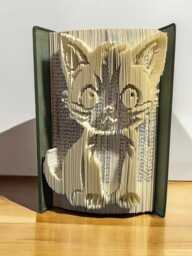 Cat Sculpture Book Art - thumbnail 1