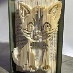 Cat Sculpture Book Art - thumbnail 2