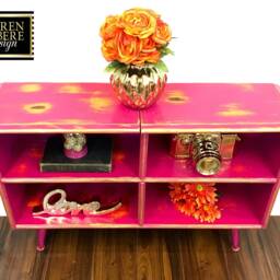 Sold Boho Chic Bookcase, Dresser, Tv Console, Buffet, Entry Piece, Credenza, Closet Island - thumbnail 2
