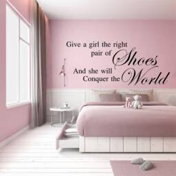 The Right Pair Of Shoes - 0355, Wall Art Decal, Transfer, Mural, Sticker, 75 Colours, 5 Sizes, Interior Or Exterior Use , Easy To Apply