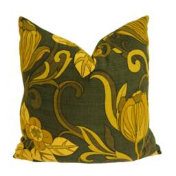 Vintage 1950's Indanthren Barkcloth Cotton Cushion Cover - thumbnail 3