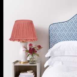 Red Checked Lampshade With Frill - thumbnail 2