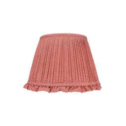 Red Checked Lampshade With Frill - thumbnail 1