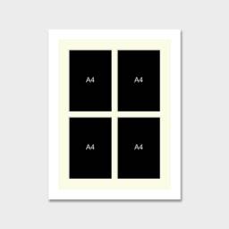 Multi Photo Frame - Holds 4 A4 Certificates/Photos in A 33mm White - thumbnail 2