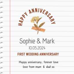 Personalised 1st Paper Wedding Anniversary Candle Gift Set, First Keepsake For Couples - thumbnail 2