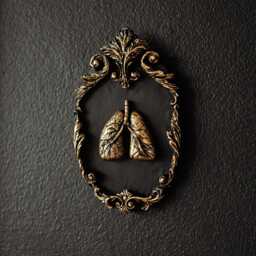 Lungs in Ornate Oval Wall Plaque - Macabre Gothic Decor Halloween & Spooky Season Gift Witchy Homeware Anatomy Home Present - thumbnail 3