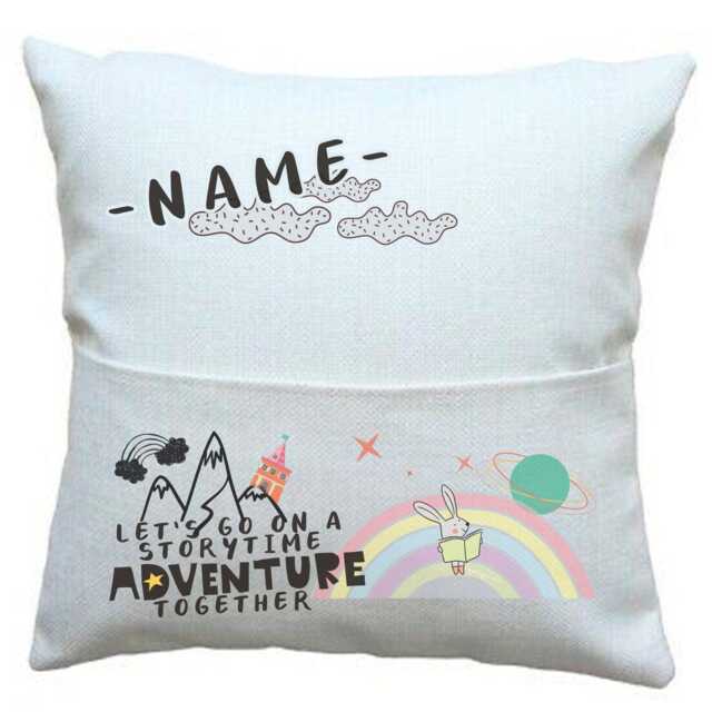 Personalised Reading Cushion/Pillow Cover Only Children Christmas Birthday Gift - image 1