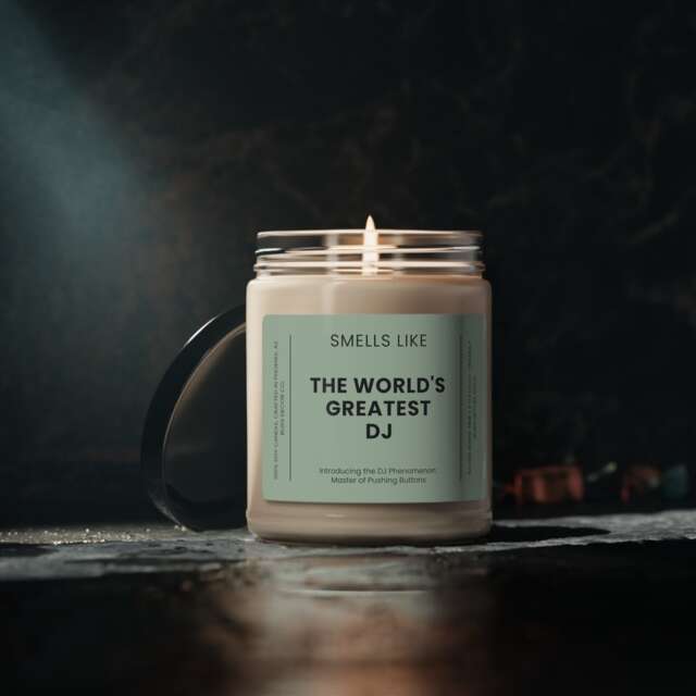 Smells Like World's Greatest Dj, Funny Gift For Dj, Dj Ideas, Gift, Radio Eco-Friendly Soy Wax Candle 9Oz - image 1
